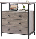Edbuosy 3 Wooden Drawers Night Stand, 27 Inch Wide Nightstand by Edbuosy