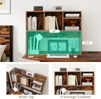 Tangkula Desktop Bookshelf, Countertop Storage Hutch - Image 8