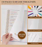 Graph Paper Notebook, Spiral Notebook Journal 8.5” x 11”, A4 Large Grid - Image 4
