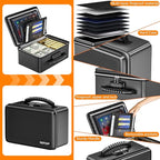 ENGPOW Fireproof Money Box, Small Hard Case Fireproof Box - Image 4