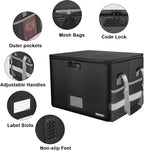 ENGPOW File Box with Lock, Fireproof Document Box with Pockets, Collapsible - Image 4