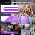 WOT I 1 Inch Telescoping 3 Ring Binder 4 Pack, Expandable Flexible Binder - Image 2