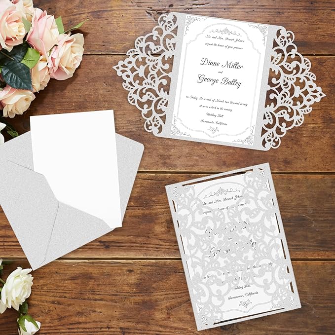 100 Sheets Silver Shimmer Cardstock 8.5 x 11 Metallic Paper, Goefun 80lb Card - Image 6