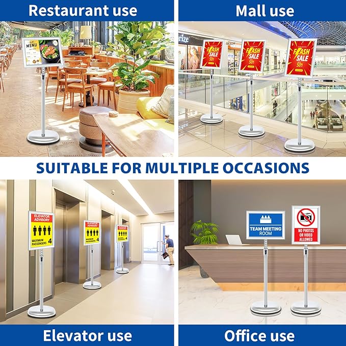 VAIIGO 6Packs Floor Standing Sign Holder Stands - Image 8