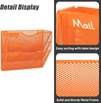 EASEPRES 3 Pocket Mesh Hanging Wall File Organizer, Wall Mounted Mail Paper - Image 5