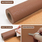 AFIING Leather Desk pad Protector, Large Non-Slip Office Desk Mat - Image 3