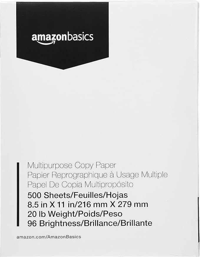 Amazon Basics Multipurpose Copy Printer Paper, 8.5 x 11 Inches, 20 lb, 10 Ream - Image 3