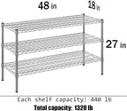 Regal Altair 18" Deep x 48" Wide x 27" Height Wire Shelving Kit | 3-Tier | NSF - Image 3