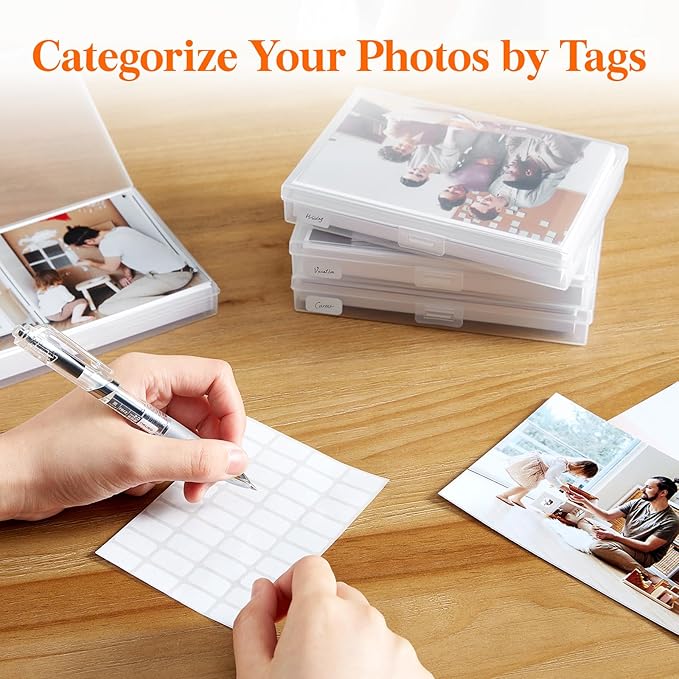 Lifewit 4x6 Photo Storage Box, Plastic Craft Storage Box - Image 7