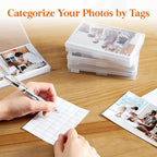Lifewit 4x6 Photo Storage Box, Plastic Craft Storage Box - Image 7