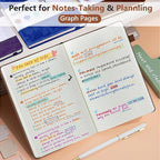 PERCUN Graph Paper Notebook, 160 Pages Grid Journal - Image 3