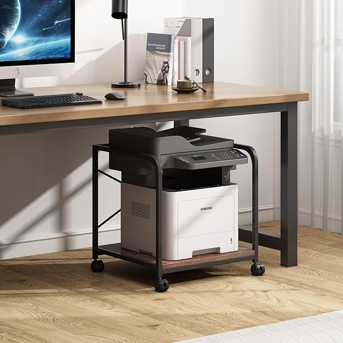 Fannova Under Desk Printer Stand, 20 Inches Deep Large Printer Table - Image 7