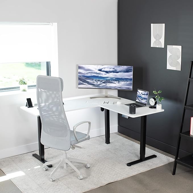 VIVO Electric Corner 63 x 55 inch L-Shaped Standing Desk, Memory Height - Image 7