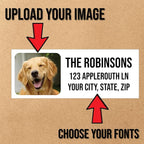 Address Labels Personalized | Upload Your Photo Image or Logo | Custom Return - Image 2