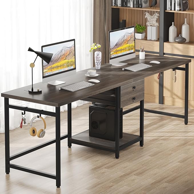 Tribesigns 79 Inch Extra Long Desk, Two Person Desk - Image 6