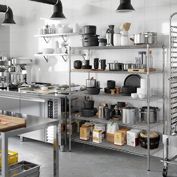 Regal Altair 21" Deep x 54" Wide x 64" Height Wire Shelving Kit | 5-Tier | NSF - Image 6