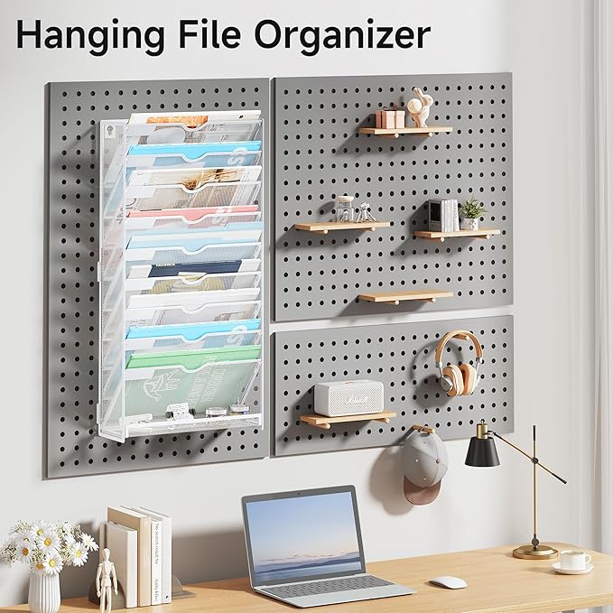 Lavatino 10-Tier Hanging File Organizer, Wall Mount File Holder - Image 4