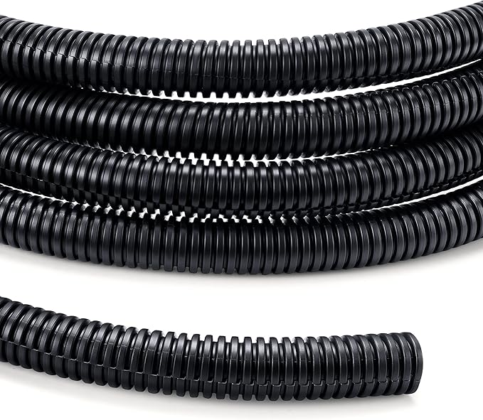 Wire Loom Tubing 1/4"-10ft 3/8”-10ft 1/2”-10ft, YCLYC Split Loom Cord Protectors by YCLYC