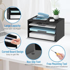SHARKWOODS Wood Desk Organizer, 3 Tier Paper Tray Organizer - Image 4