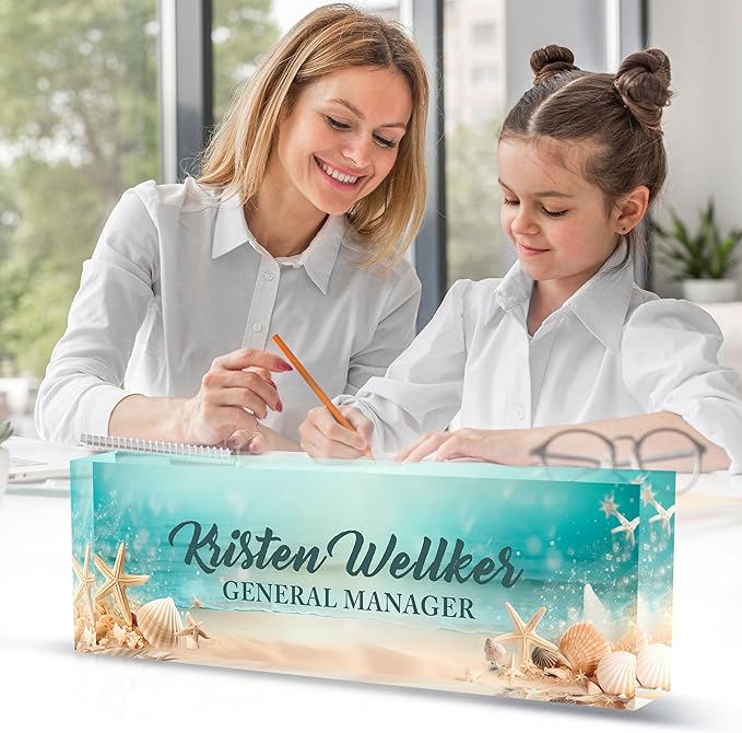 Personalized Name Plate for Desk Custom Acrylic Desk Name Plate Custom Employee - Image 2