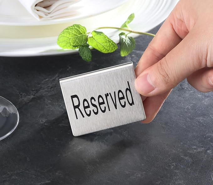 New Star Foodservice Stainless Steel Table Tent Sign - Image 6