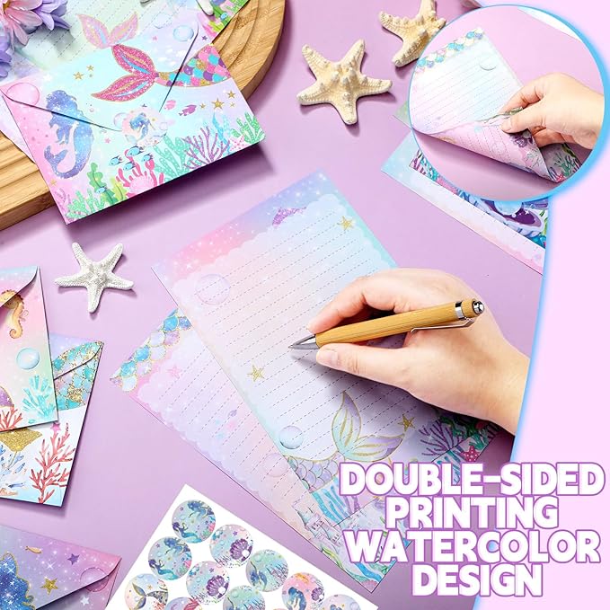TaoBary 160 Pcs Stationery Paper Set 50 Double Sided Stationery Papers - Image 2