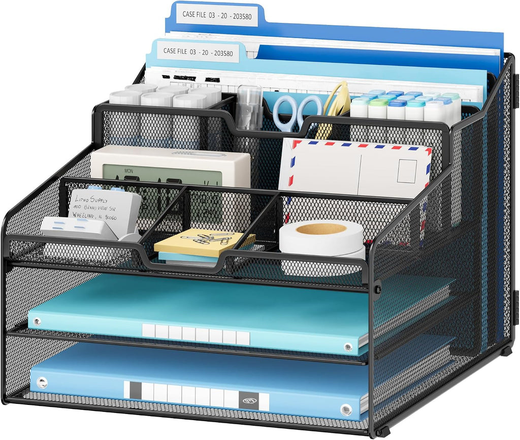 lavatino desk organizer - metal mesh with 2, main product view
