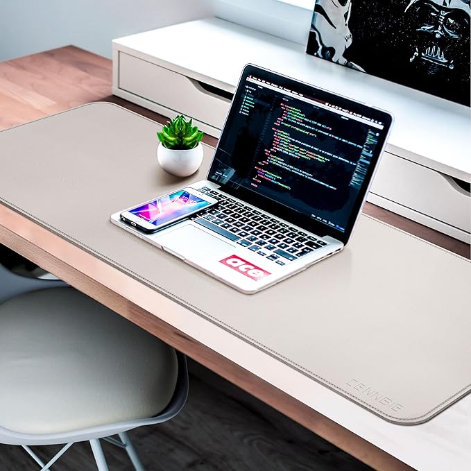 CENNBIE 39.3" x 19.6" Leather Desk mat, Desk mats on top of desks, Perfect Desk - Image 6