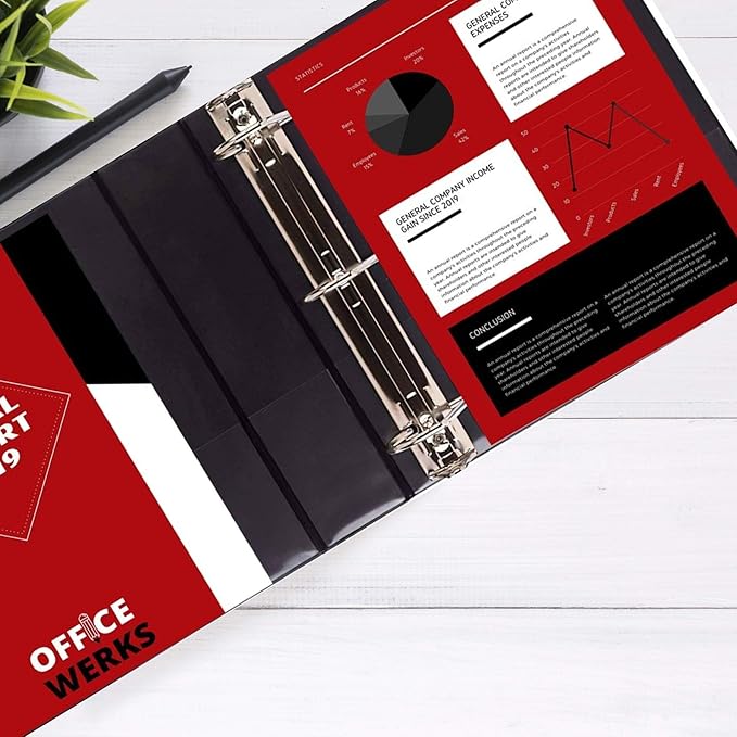 3 Ring Binder, Professional D Ring Binder 5 Inch, Presentation Folder - Image 7