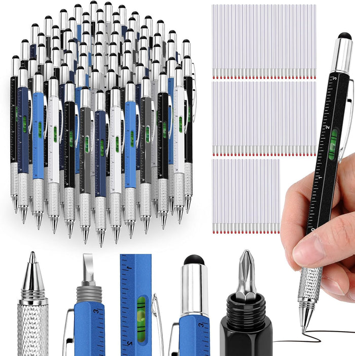 Zhanmai 72 Pcs 6 in 1 Multitool Pen Bulk, Classic Color