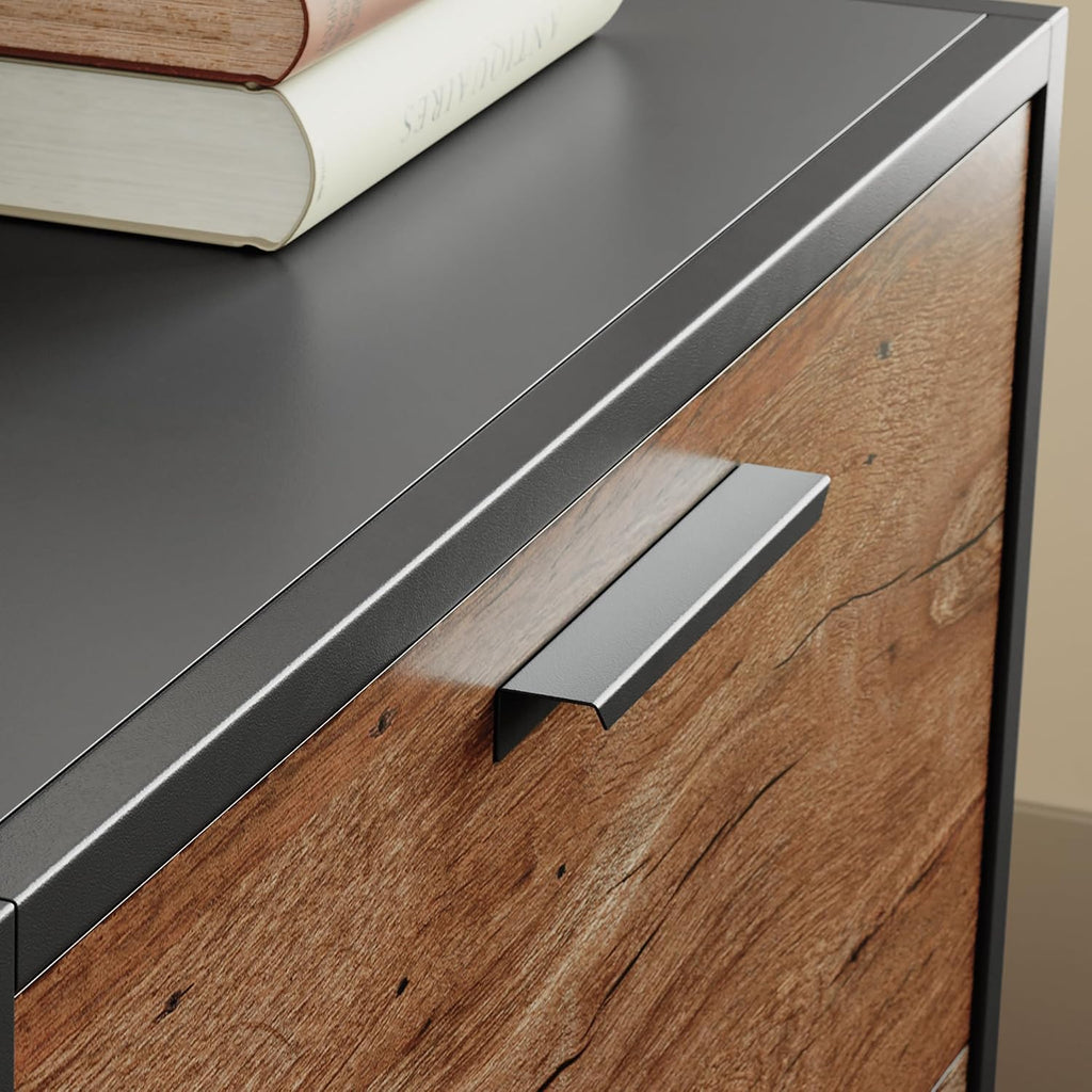 File with Design, Brown