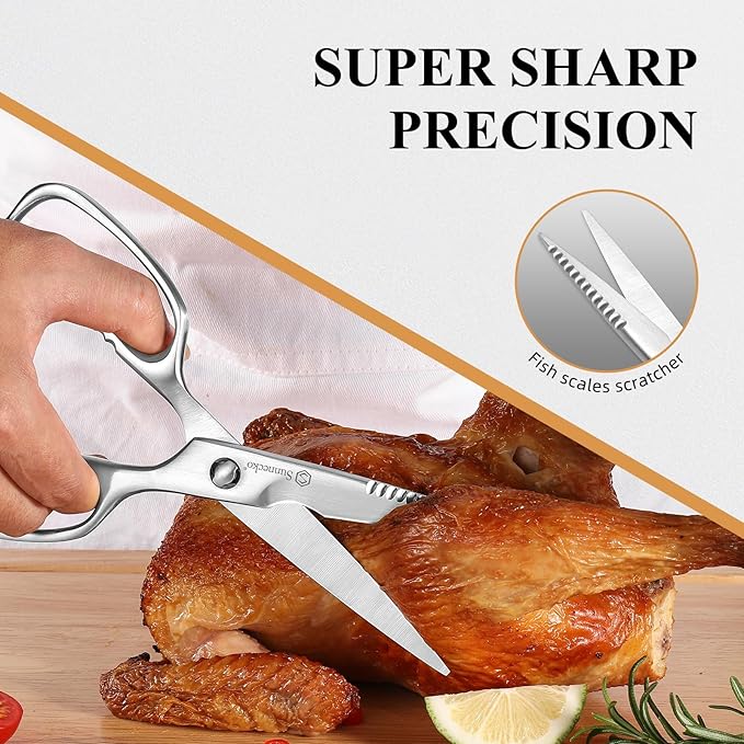 Sunnecko Kitchen Scissors for Food, Heavy Duty Scissors All Purpose Kitchen - Image 2