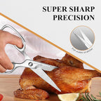 Sunnecko Kitchen Scissors for Food, Heavy Duty Scissors All Purpose Kitchen - Image 2