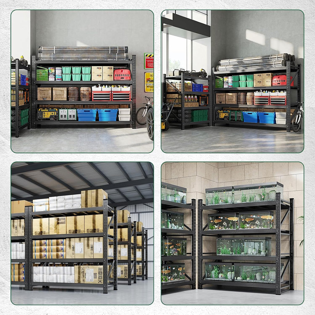 letaya 3000lbs storage shelves heavy duty,70" h garage on a desk or shelf
