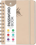 Clever Fox Password Book Spiral – Mini Internet Address & Password Organizer by CleverFox