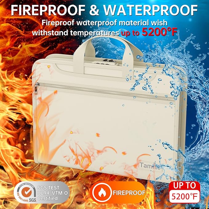 5200℉ Fireproof Accordion File Organizer - Image 2