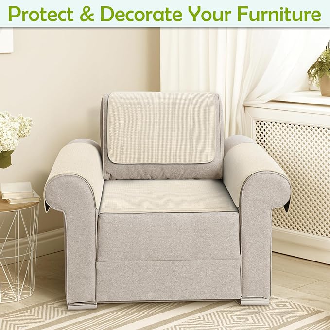 Couch Arm Covers, Sofa Arm Covers, Waterproof Armrest Cover - Image 2