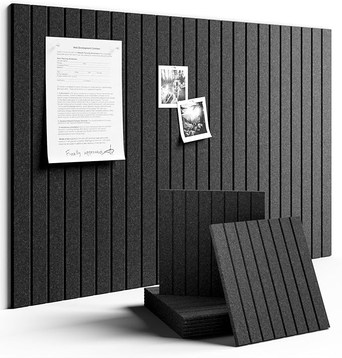 Fluxynara Large Felt Bulletin Board 36" x 24" Cork Board Alternative-6 Pack by FLUXYNARA