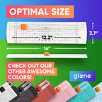 Glone 12 inch Paper Trimmer, A4 Size Paper Cutter with Automatic Security Safeguard for Coupon, Craft Paper and Photos (Off White)