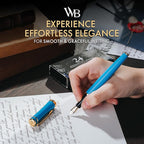 Wordsworth & Black Fountain Pen Set, Medium Nib, 24 Ink Cartridges and Ink - Image 2