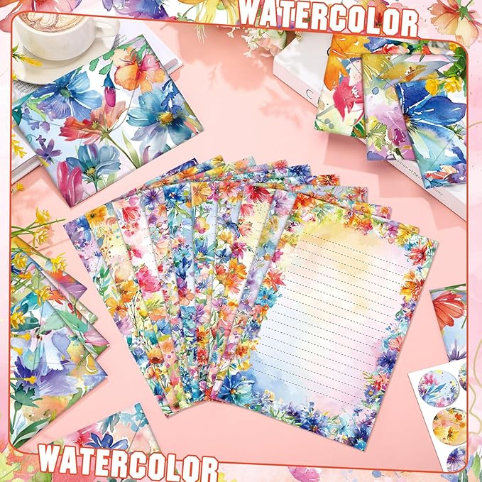 TaoBary 160 Pcs Stationery Paper Set 50 Double Sided Stationery Papers - Image 2