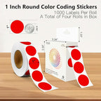 Red 1 Inch Round Color Coding Labels - Image 2