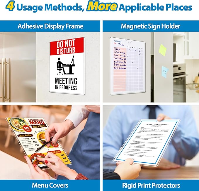 10 Pack Magnetic Sign Holder 8.5 x 11 - Image 2