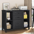 Vabches File Cabinet with 3 Drawers, Farmhouse Lateral File Cabinet Fits Files by Vabches