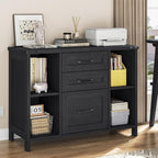 Vabches File Cabinet with 3 Drawers, Farmhouse Lateral File Cabinet Fits Files by Vabches