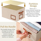 OUTBROS Foldable Storage Box for Shelves, 15 x 10.2 x 7.9 inch Fabric Baskets - Image 7