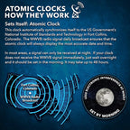 Sharp Atomic Desktop Clock – Auto Set Digital Alarm Clock - Image 8