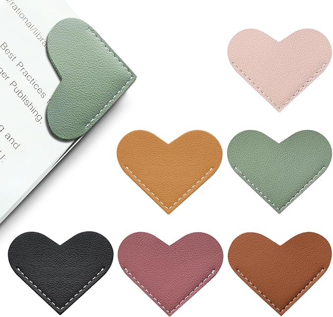 Leather Heart Bookmarks by Winjeto