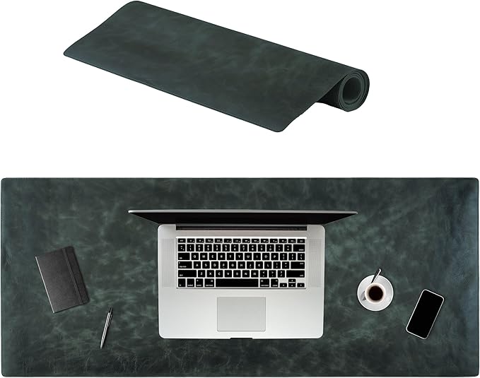 Node Leather Calfskin Leather Desk Pad – Executive Office Desk Mat by NodeLeather