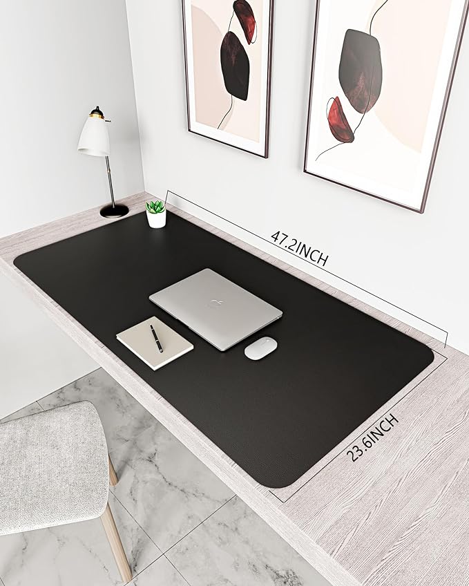YSAGi Non-Slip Leather Desk Pad XL Size, Waterproof Laptop Computer Desk - Image 6